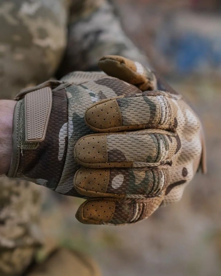 Тактичні рукавички Microfiber Multicam фото