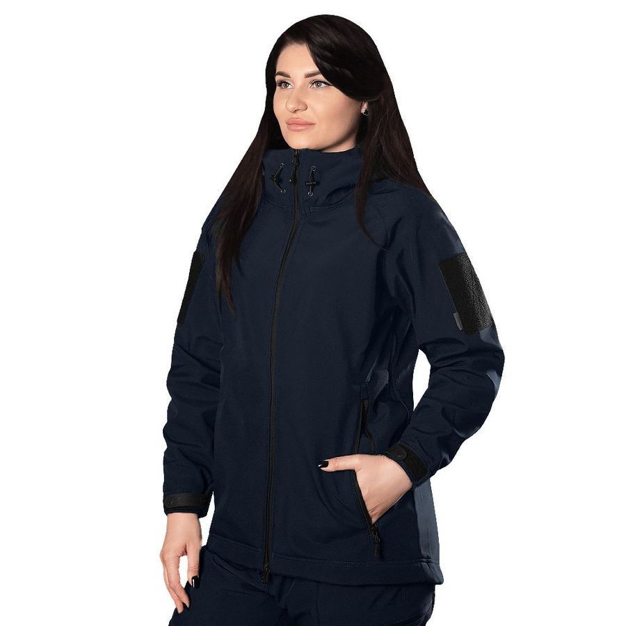 Демісезонний жіночий військовий комплект Softshell Blue Camotec фото
