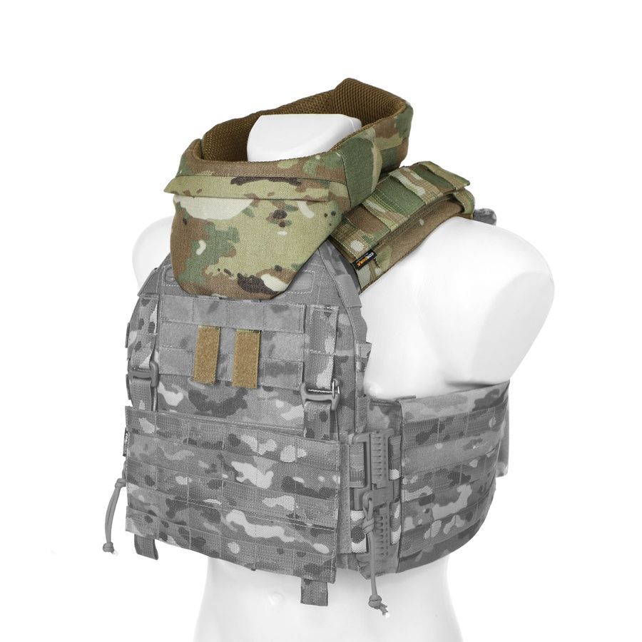 Баллистическая защита шеи, горжет Gen 2, 1 или 2 класса, Cordura Invista USA 1000D MultiCam, MOLLI фото