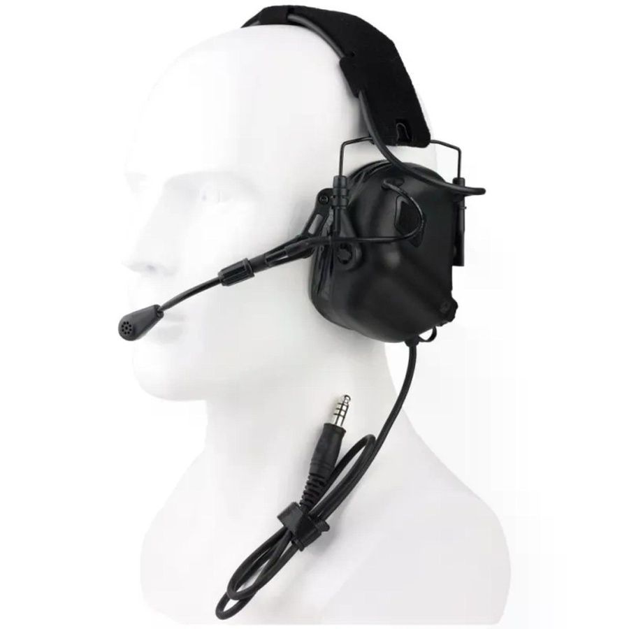 Активні захисні навушники Earmor M32 PLUS (BK) Black з гарнітурою фото