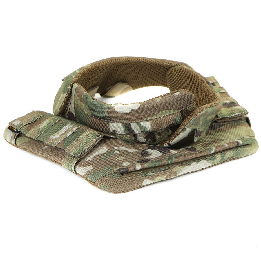Баллистическая защита шеи, горжет Gen 2, 1 или 2 класса, Cordura Invista USA 1000D MultiCam, MOLLI фото