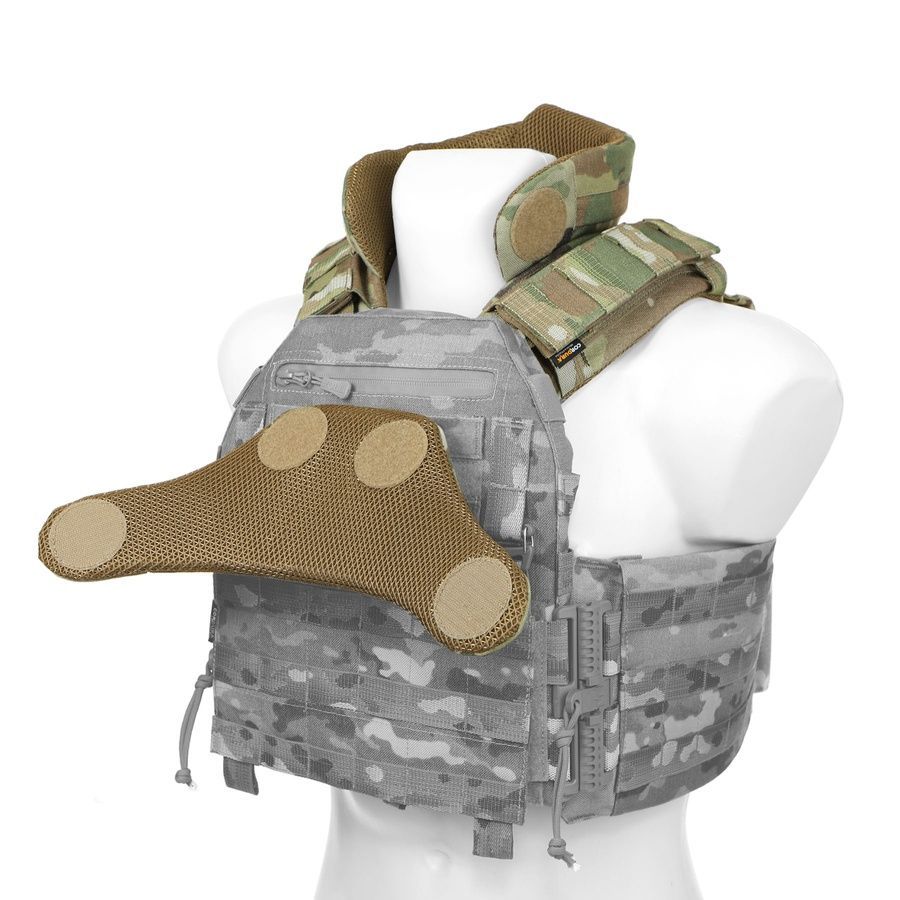 Баллистическая защита шеи, горжет Gen 2, 1 или 2 класса, Cordura Invista USA 1000D MultiCam, MOLLI фото