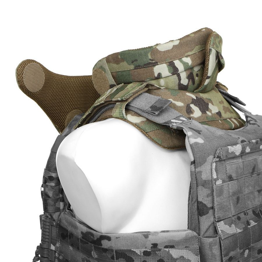 Баллистическая защита шеи, горжет Gen 2, 1 или 2 класса, Cordura Invista USA 1000D MultiCam, MOLLI фото