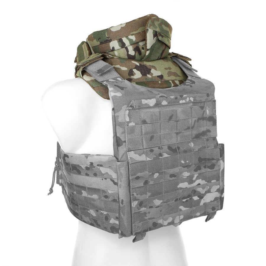 Баллистическая защита шеи, горжет Gen 2, 1 или 2 класса, Cordura Invista USA 1000D MultiCam, MOLLI фото