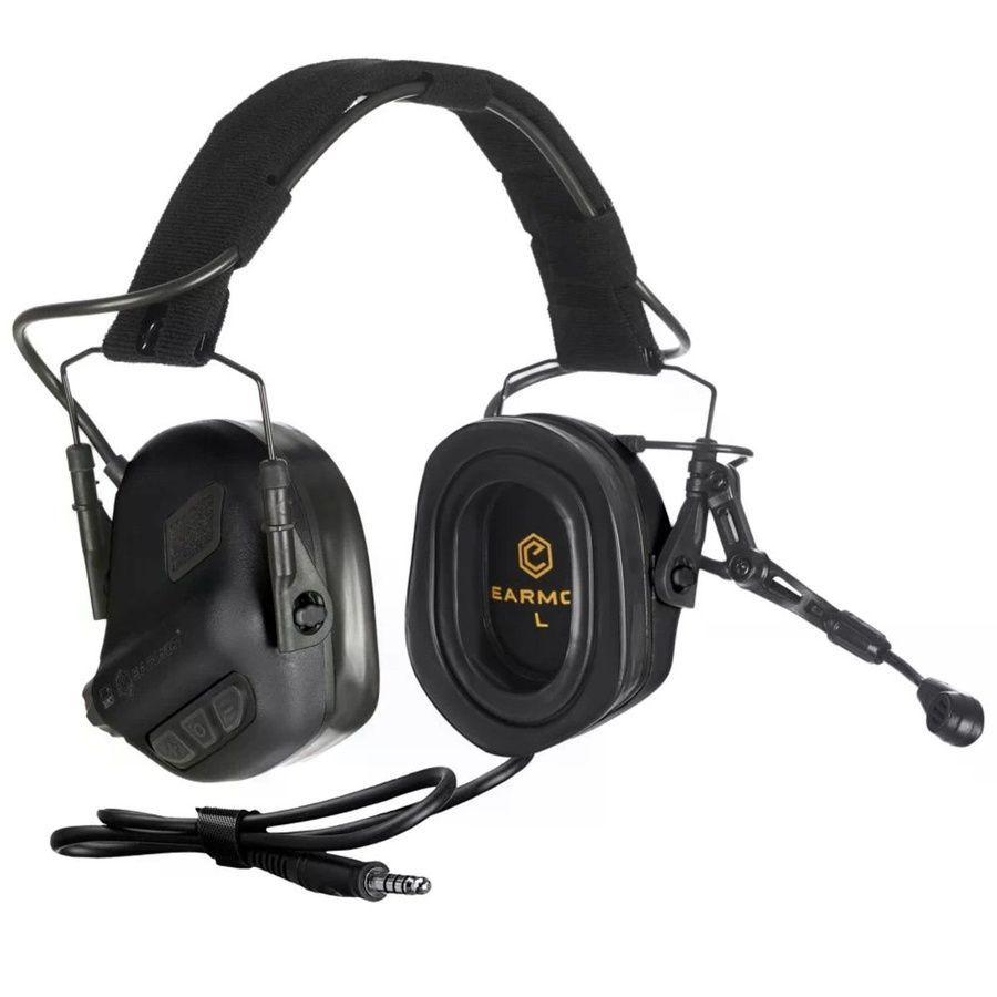 Активні захисні навушники Earmor M32 PLUS (BK) Black з гарнітурою фото