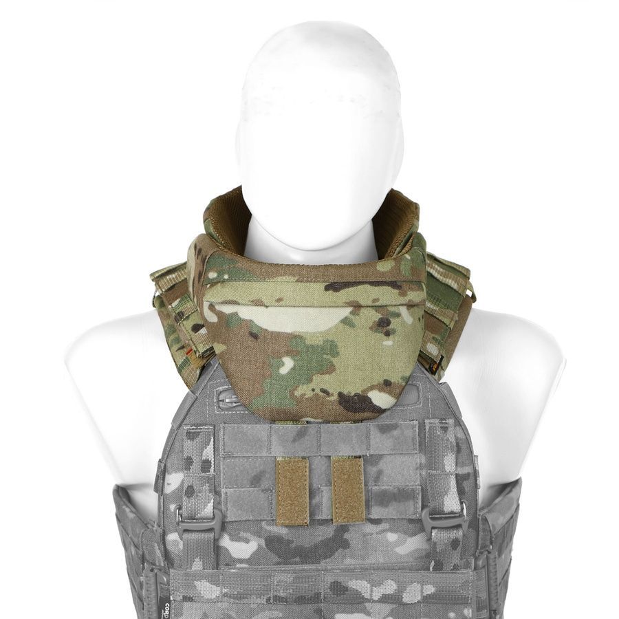 Баллистическая защита шеи, горжет Gen 2, 1 или 2 класса, Cordura Invista USA 1000D MultiCam, MOLLI фото