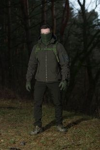 Демісезонний військовий комплект (Рукавиці тактичні Protective хакі, Штани карго тактичні Basic хакі, Куртка Omega хакі, Рюкзак тактичний Soldier хакі, Баф хакі) BEZET фото