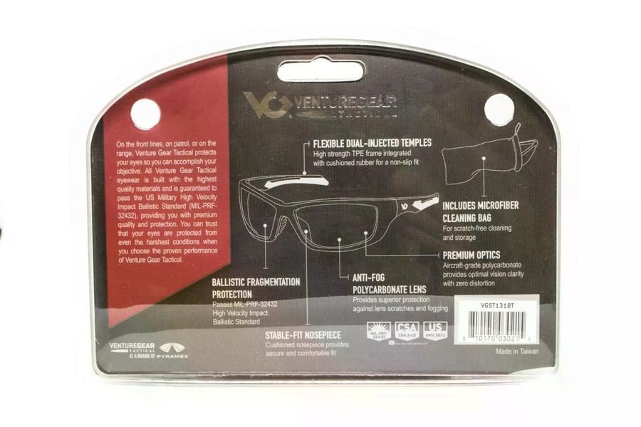 Защитные очки Venture Gear Tactical Howitzer Black (forest grey) Anti-Fog, черно-зеленые в черной оправе фото