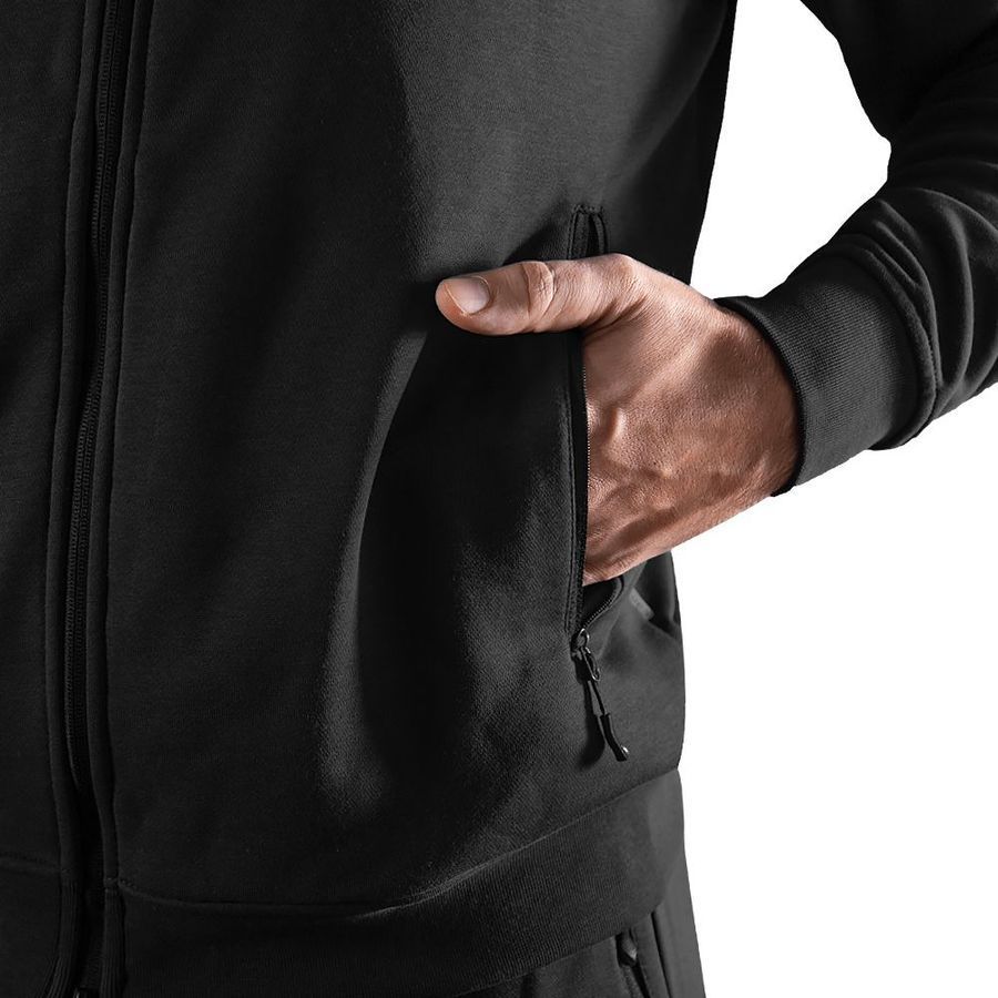 Летний спортивный костюм военный FitPro Zip Черный Camotec фото