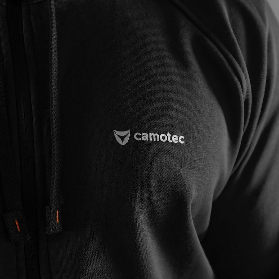 Летний спортивный костюм военный FitPro Zip Черный Camotec фото