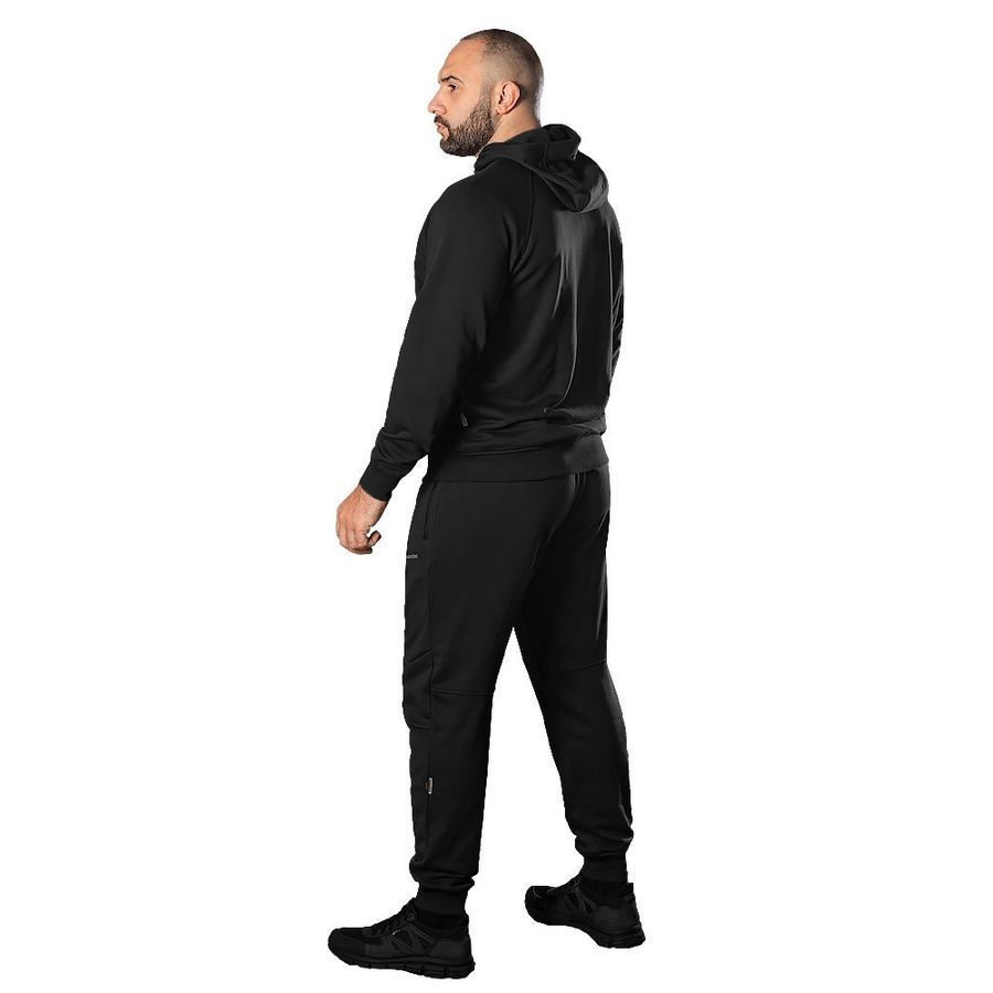 Летний спортивный костюм военный FitPro Zip Черный Camotec фото