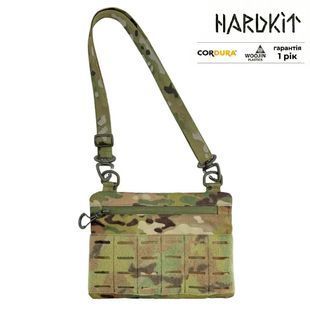 Тактична сумка через плече з патч панеллю для шевронів Cordura Multicam HardKit RoKit S фото