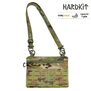 Тактична сумка через плече з патч панеллю для шевронів Cordura Multicam HardKit RoKit S фото