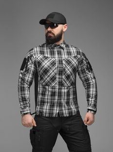 Сорочка тактична BEZET Defender чорний/білий фото
