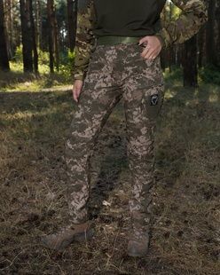 Зимові штани карго тактичні жіночі Softshell BEZET Ешелон піксель фото