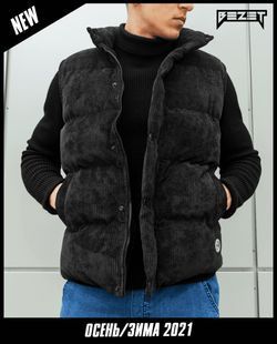 Мужской желет BEZET Черный бархат'21 фото