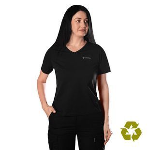 Футболка женская Pani Totem Logo V-neck черная Camotec фото