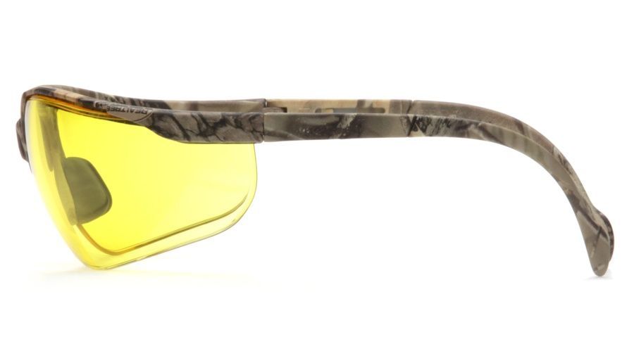 Окуляри захисні відкриті у камуфльованій оправі Pyramex Venture-2 Camo (amber) жовті фото