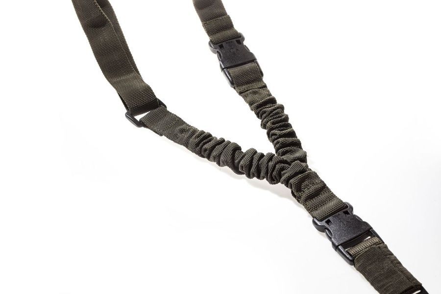 Збройовий 1-точковий тактичний ремінь Олива FRAG з антабкою QD фото