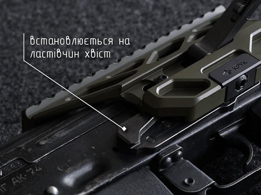 Кронштейн бічний швидкозʼємний Крук з планкою пікатіні та кріпленням фото