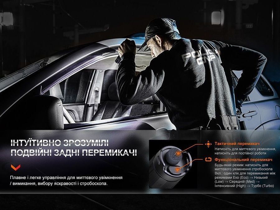 Ліхтар тактичний акумуляторний Fenix PD35R фото