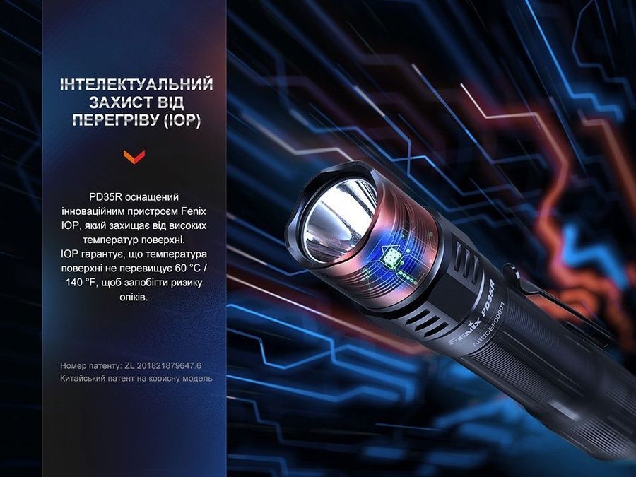 Ліхтар тактичний акумуляторний Fenix PD35R фото