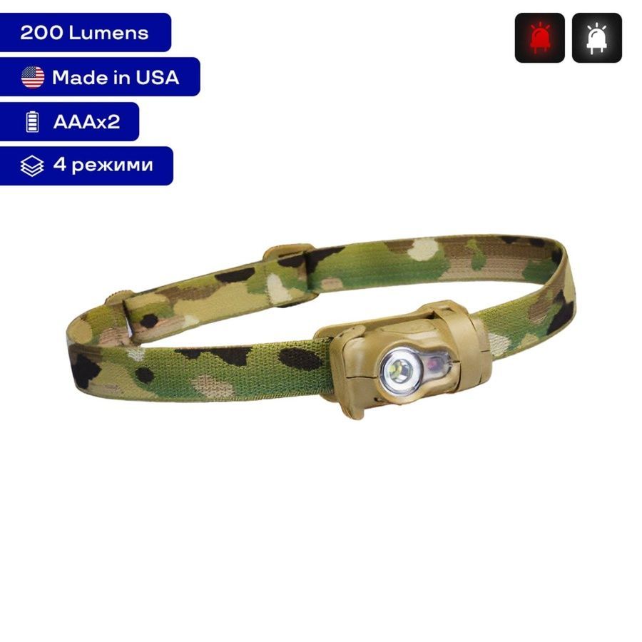 Налобний ліхтар Princeton Tec Byte Multicam 200lm фото
