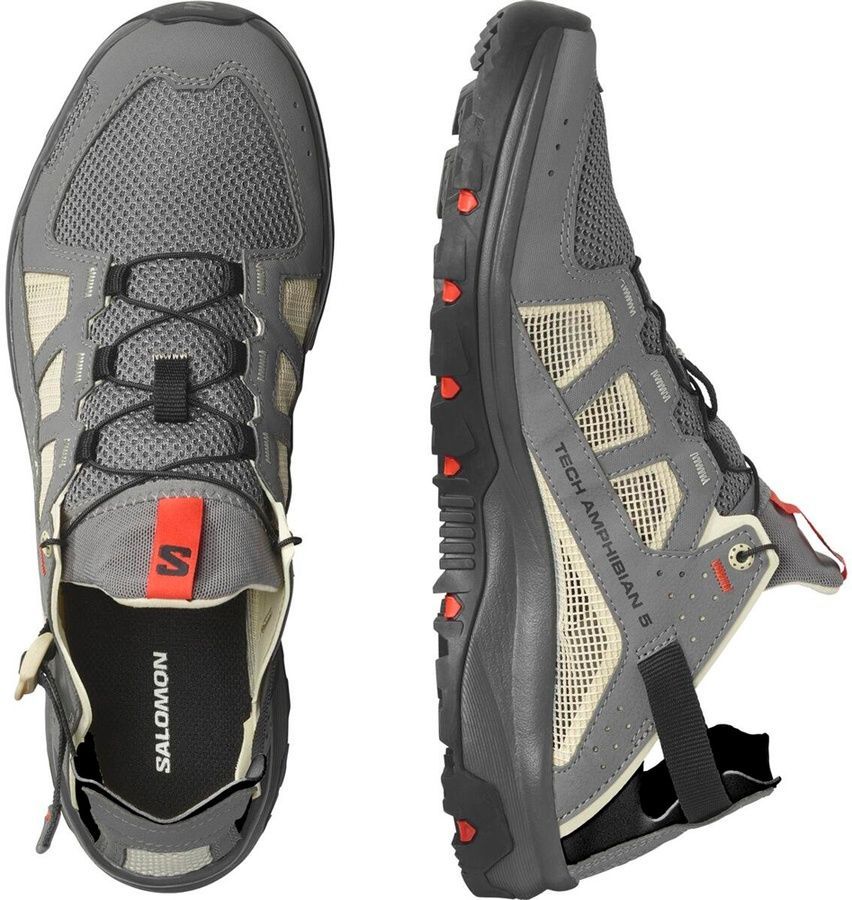 Кроссовки Salomon TECHAMPHIBIAN 5 11.5 Black/Magnet/Monument фото