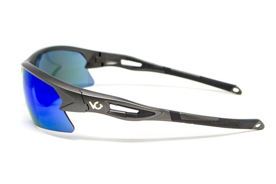 Защитные очки Venture Gear MontEagle GunMetal (ice blue mirror) Anti-Fog, синие зеркальные фото