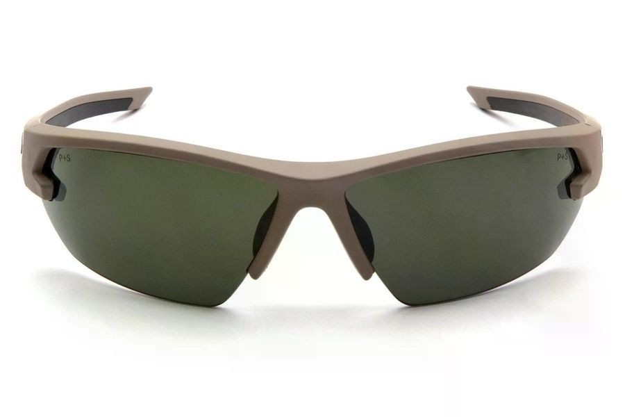Защитные очки Venture Gear Tactical Semtex 2.0 Tan (Forest Gray) Anti-Fog, черно-зеленые в песочной оправе фото