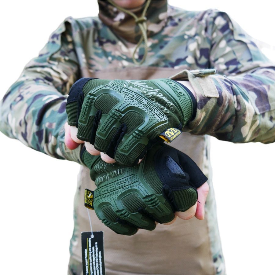 Тактичні рукавички Безпалі MXK-2 олива Mechanix фото