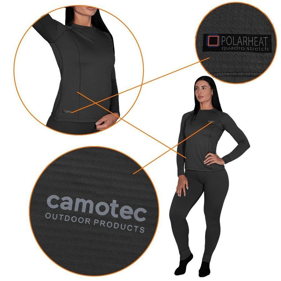 Жіноча термобілизна Pani Polarheat QS чорний Camotec фото