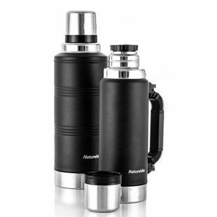 Термос с ручкой Naturehike Q-9H NH19SJ011, 304 сталь, 1.25 л, черный фото