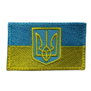 Шеврон-патч прапор з гербом на липучці фото