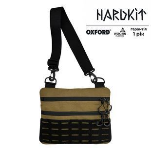 Тактична чоловіча сумка через плече RoKit Coyote Black M із MOLLE та панеллю велкро фото