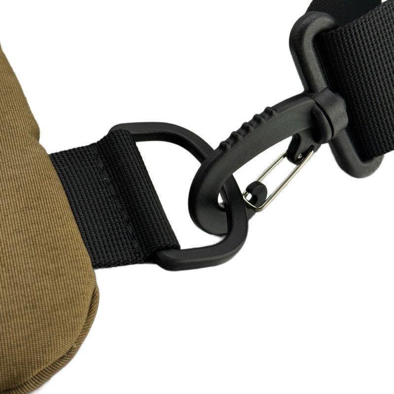 Тактическая мужская сумка через плечо RoKit Coyote Black M с MOLLE и панелью велкро фото