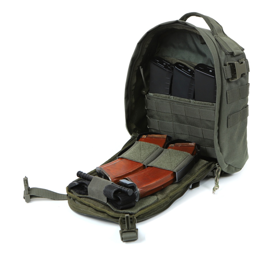 Тактичний рюкзак з кріпленням до плитоноски 6 л Олива МОЛЛІ TR-007 фото