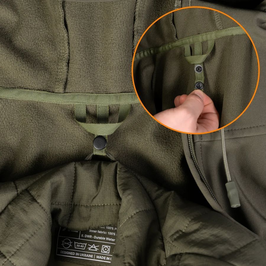Комплект 2в1 Куртка SoftShell с подстёжкой (9421+9422) Олива (9423), 2XL фото