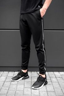 Спортивні штани bezet black with reflective фото