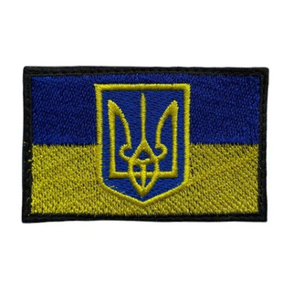 Шеврон-патч прапор з гербом на липучці фото