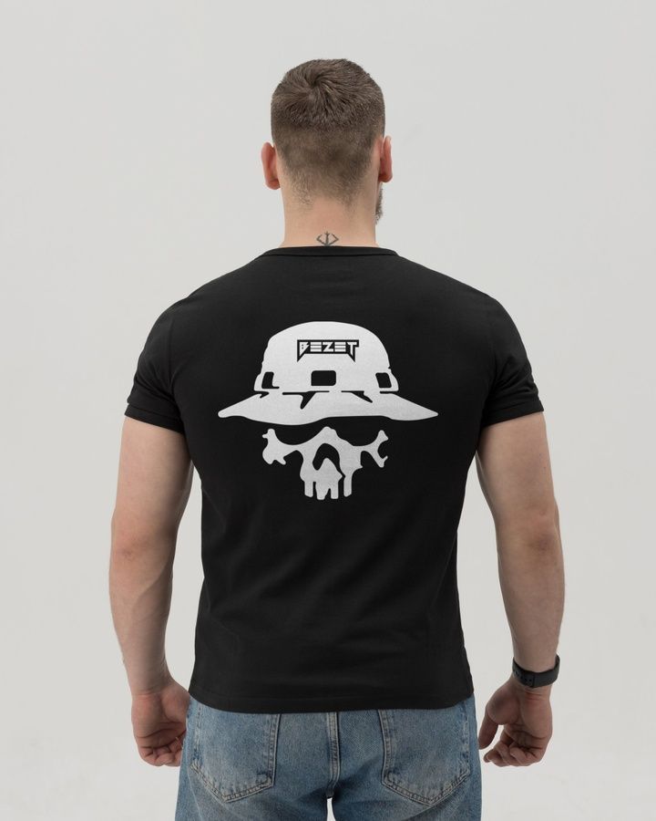 Футболка Skull черная BEZET фото