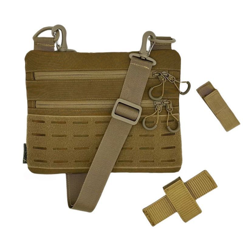 Тактическая мужская сумка через плечо RoKit Coyote M с MOLLE и панелью велкро фото