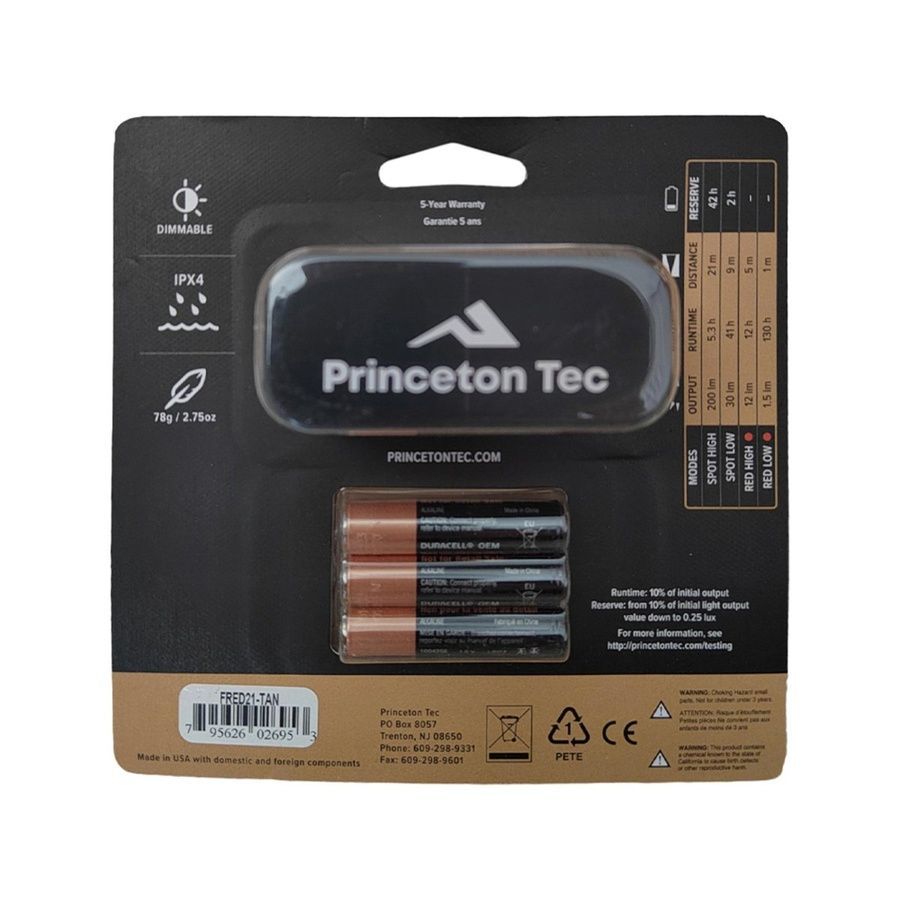 Налобный фонарь Princeton Tec Fred Tan 200lm фото