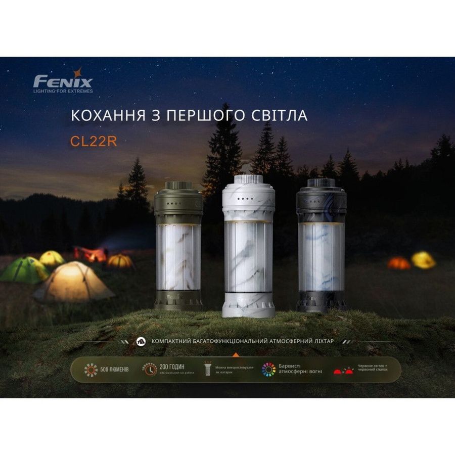 Ліхтар кемпінговий Fenix CL22R, чорний фото
